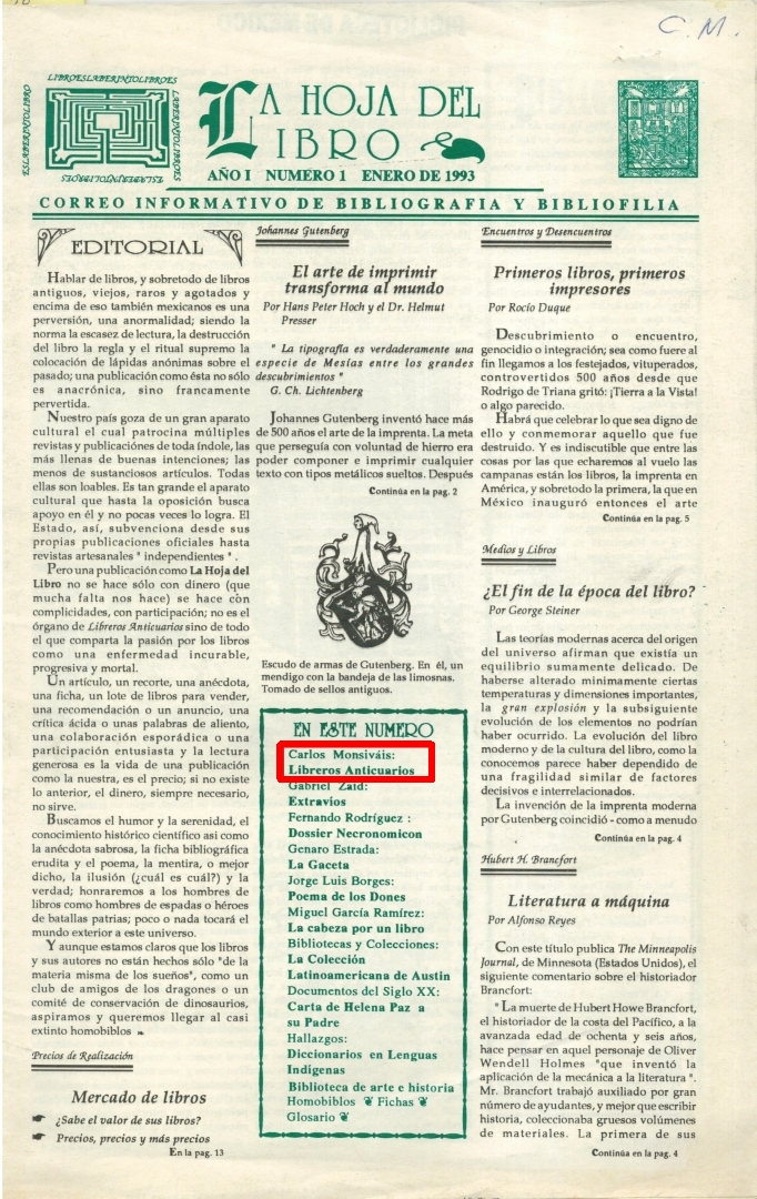 La hoja del libro 1