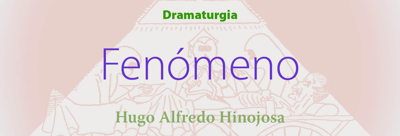Banner del texto 'Fenómeno' de Hugo Alfredo Hinojosa